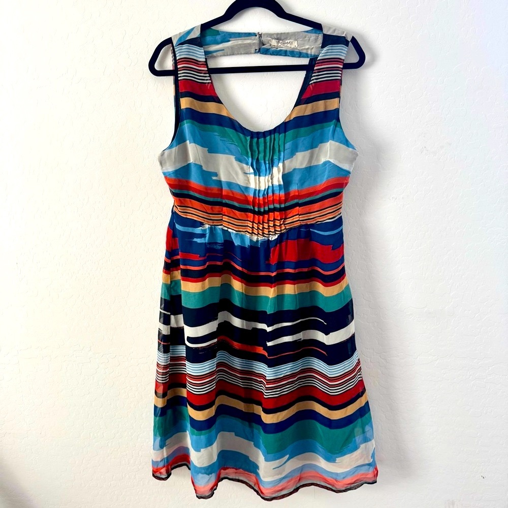 Romy Multicolor Striped  Dress | Size XL